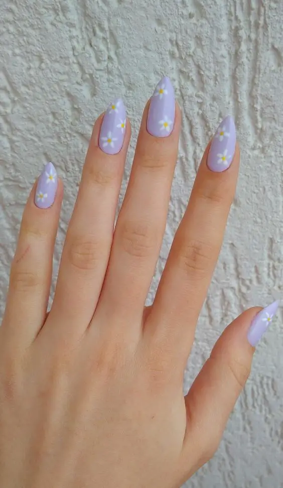 lavender nails, lavender nail designs, and lavender nail ideas to copy | lilac nails and lilac nail designs