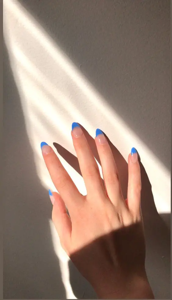 The top blue nails and blue nail ideas including light blue nails, blue acrylic nails, blue nail designs, blue nail art, trendy blue nails, royal blue nails, and short blue nails