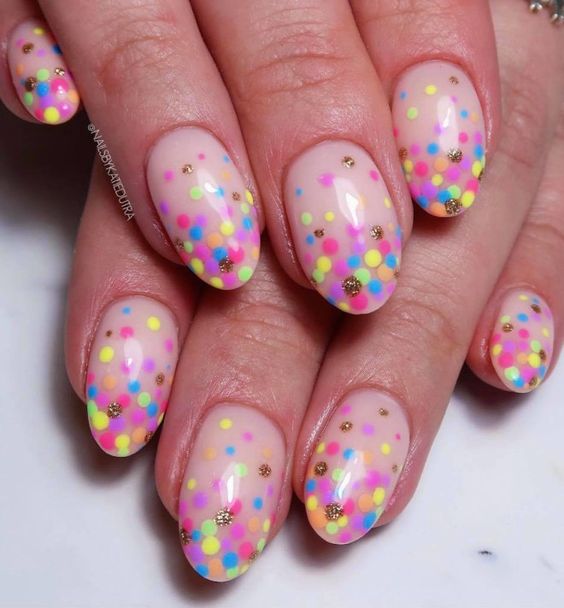 polka dot nails