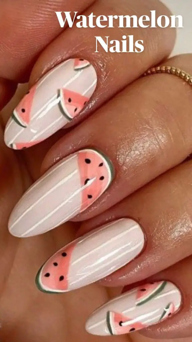 See these watermelon nails, watermelon nail art, and fruit nails 