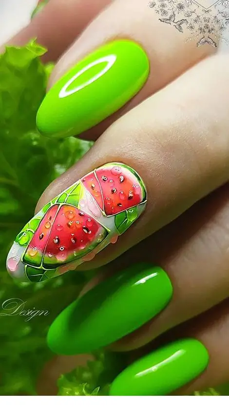 See these watermelon nails, watermelon nail art, and fruit nails 