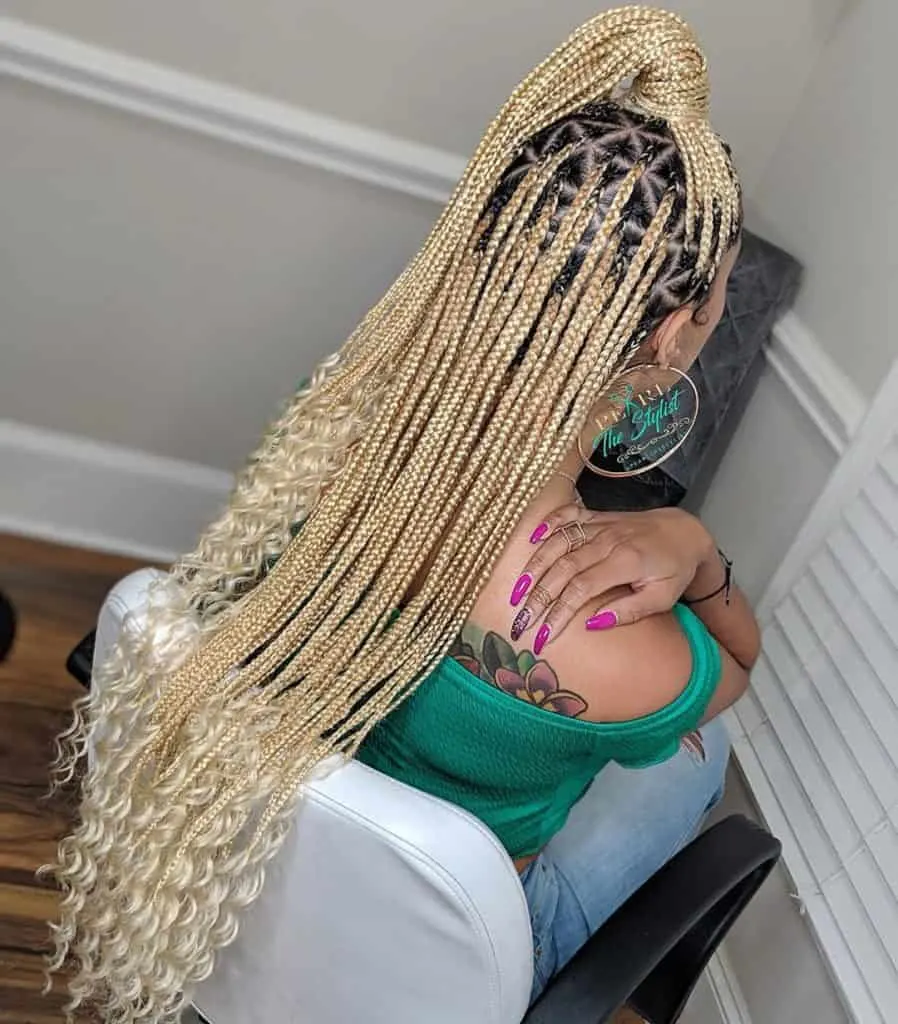 blonde small knotless box braids | knotless box braids color