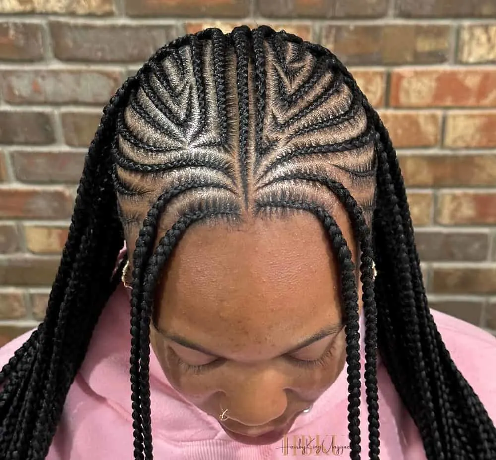 freestyle fulani tribal braids 