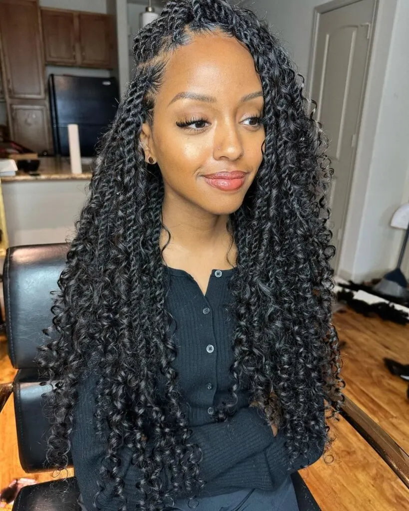 short side part island twists 