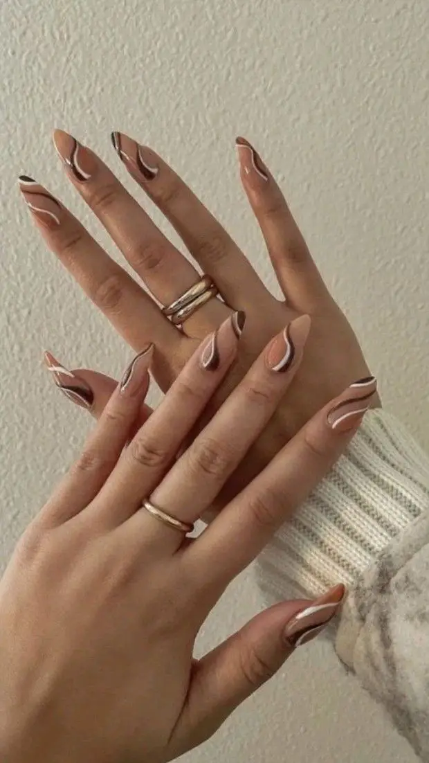 brown nails