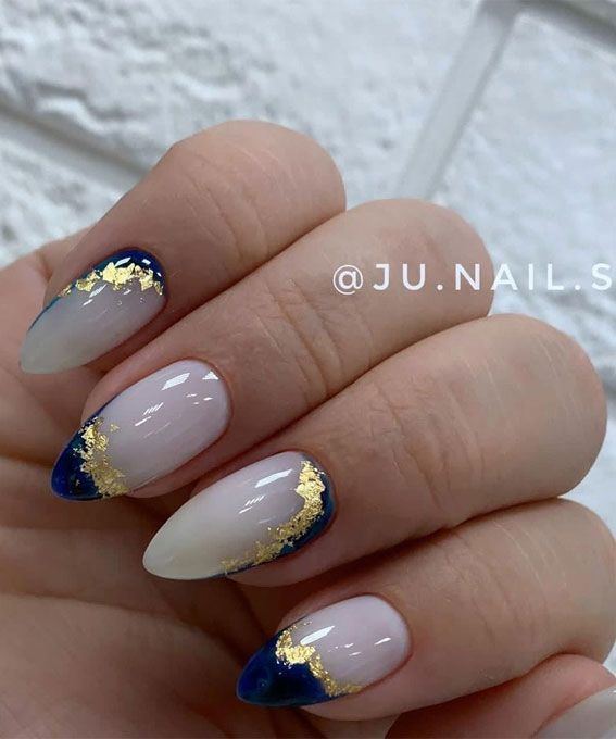 The top navy blue nails designs and navy blue nail ideas to try