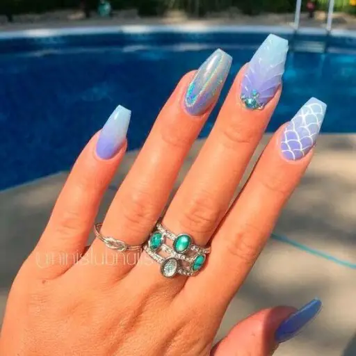 The best beach nails, tropical nails, mermaid nails, and ocean nails to copy