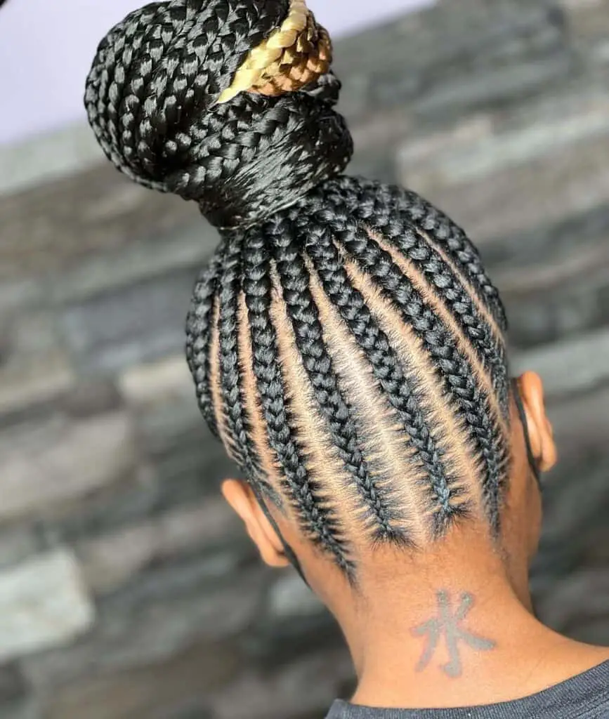 stitch braided ponytail peekaboo braids 