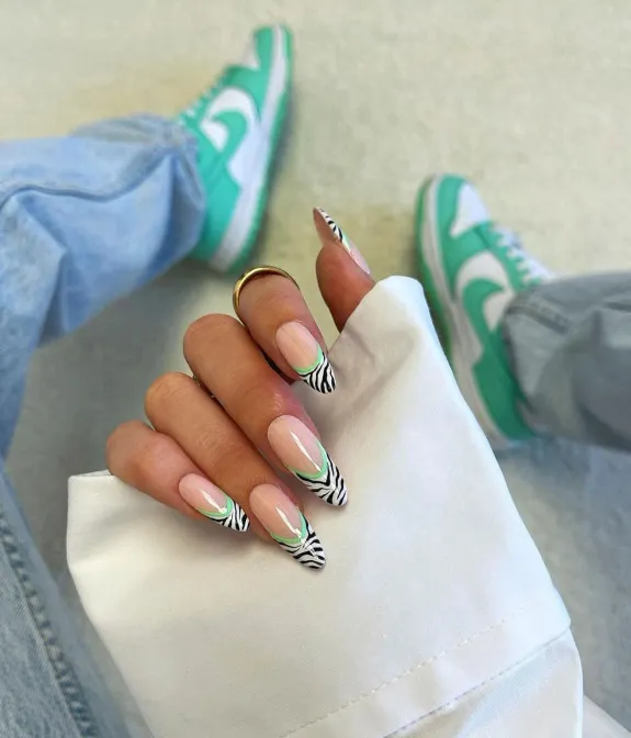 The top zebra nails including zebra nail designs, zebra nail art, and more animal print nails