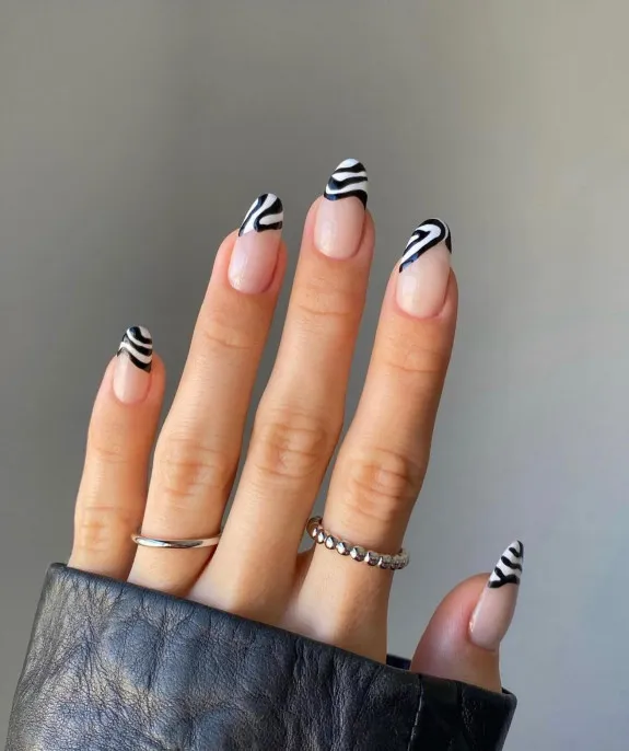 The top zebra nails including zebra nail designs, zebra nail art, and more animal print nails