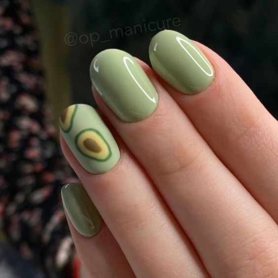 The best olive green nails