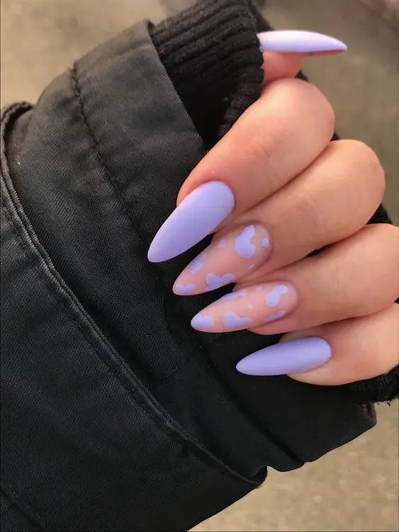 lavender nails, lavender nail designs, and lavender nail ideas to copy | lilac nails and lilac nail designs