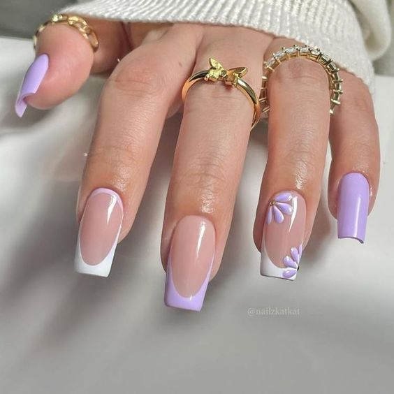 lavender nails, lavender nail designs, and lavender nail ideas to copy | lilac nails and lilac nail designs