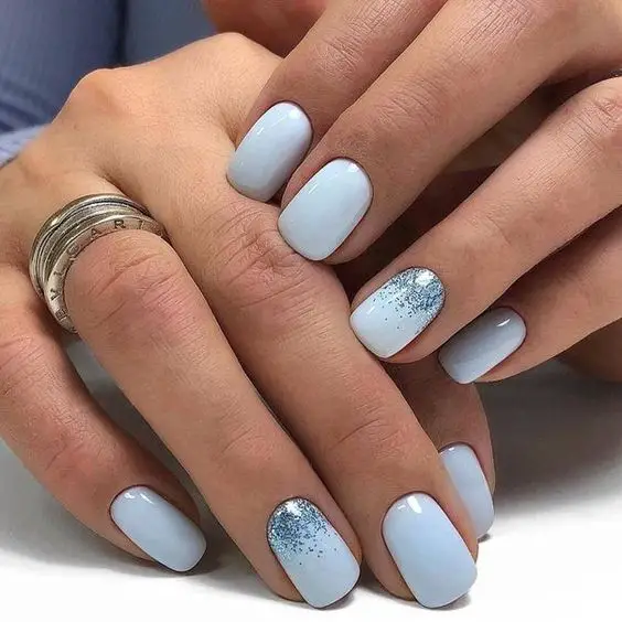 Baby blue nails and baby blue nail designs