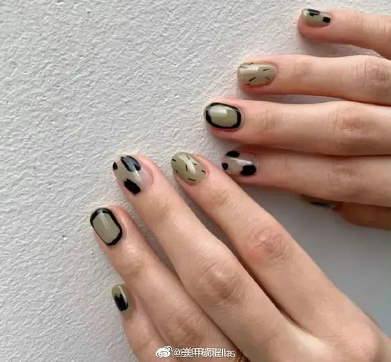 The best olive green nails