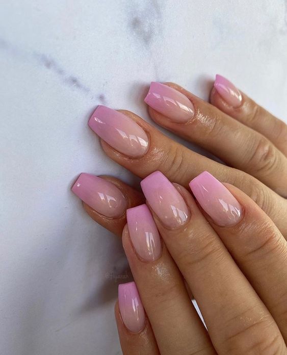 Pink ombre nails including white and pink ombre nails, pink ombre acrylic nails, and pink ombre nail designs