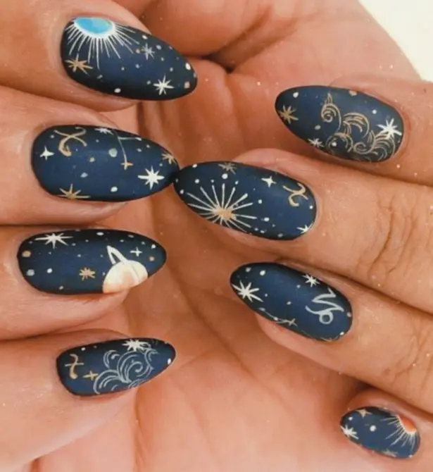 The top navy blue nails designs and navy blue nail ideas to try