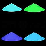 Glow in the Dark Pigment Powder for Paint,Nail,Art,Crafts, Acrylic (5g, 4 Colours Set)