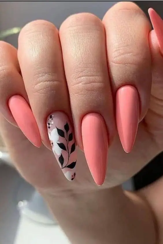 peach nails