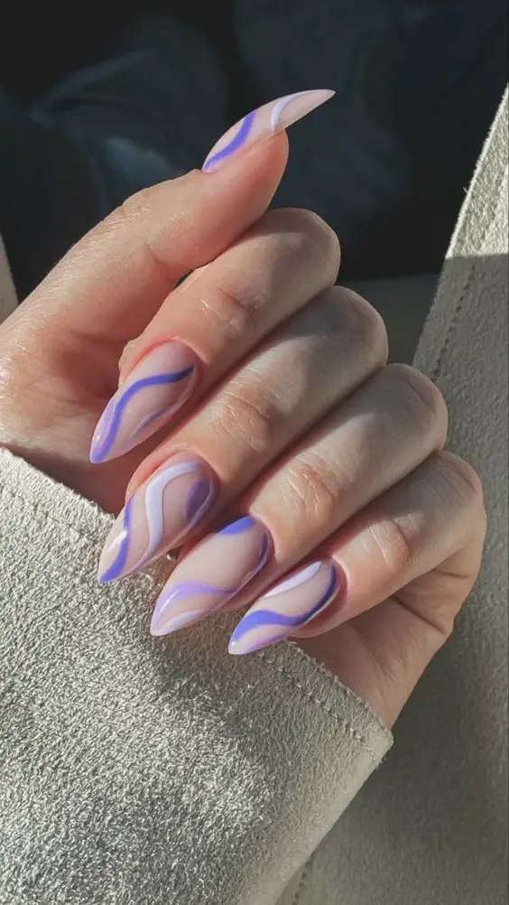 lavender nails, lavender nail designs, and lavender nail ideas to copy | lilac nails and lilac nail designs