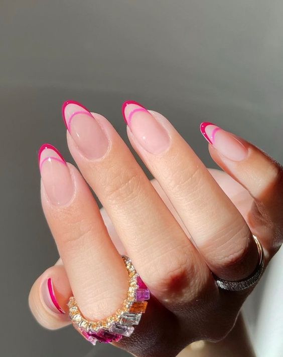 The top hot pink nails, neon pink nails, hot pink nail designs, and neon pink nail designs