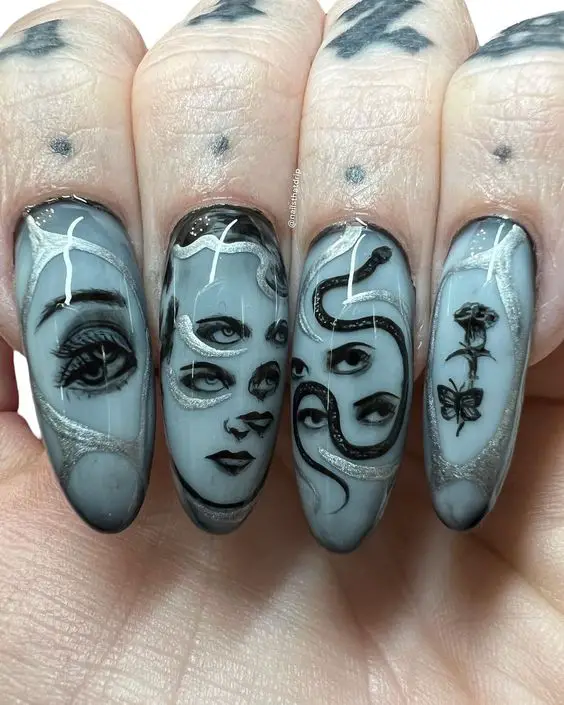 The best witchy nails for a grunge look