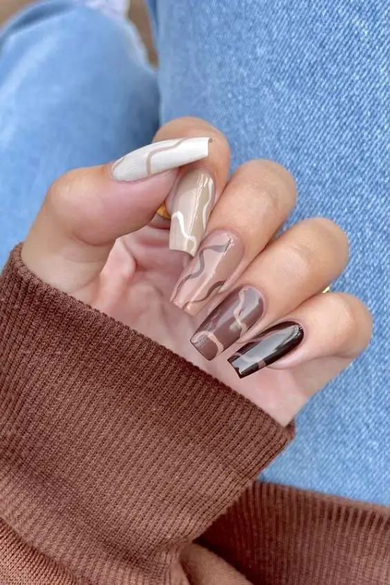 brown nails