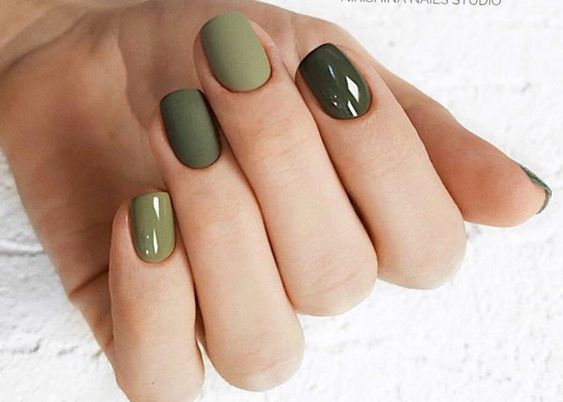 The best olive green nails