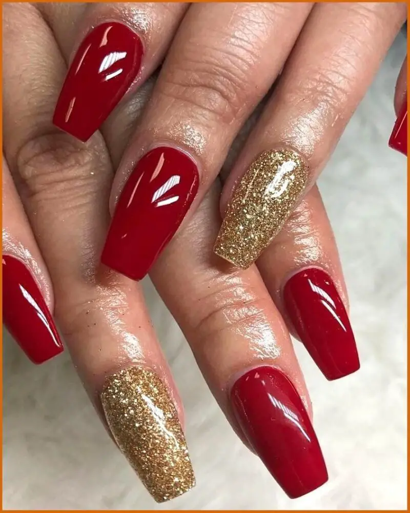 The top red and gold nails designs to try