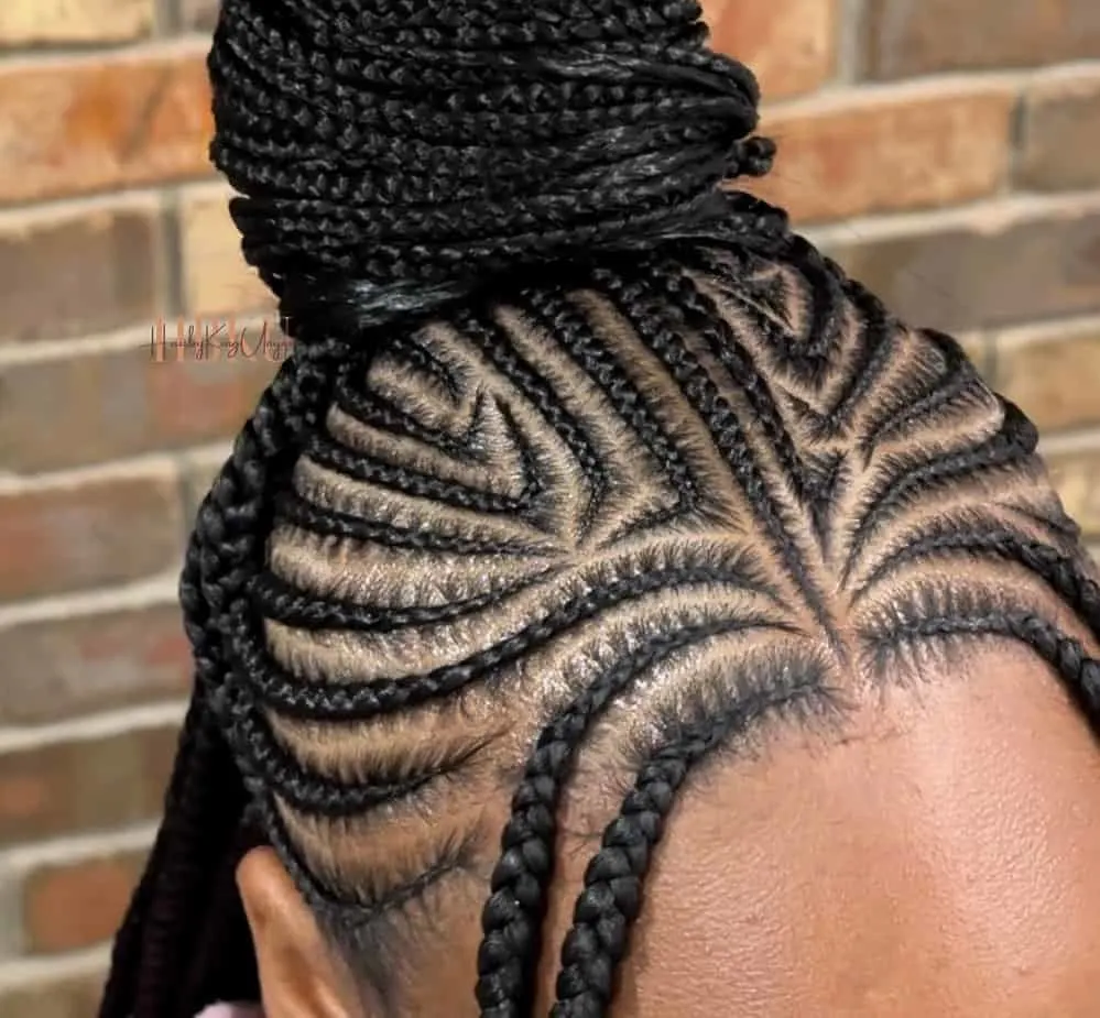 fulani braids up do