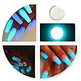 Glow In the Dark Fluorescent Acrylic Powder Pre Mix Nail Extension Art Design Fake Tips Builder Baby...