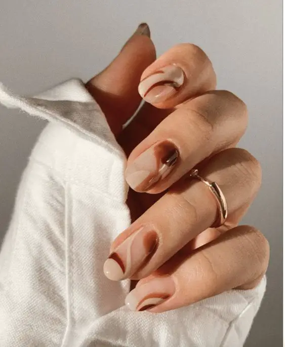 brown nails