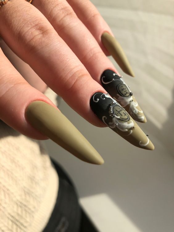 The best olive green nails