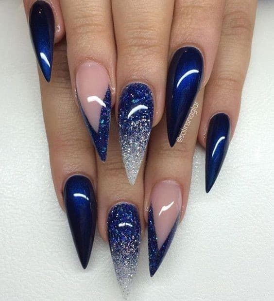 The top navy blue nails designs and navy blue nail ideas to try