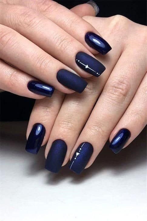 The top navy blue nails designs and navy blue nail ideas to try