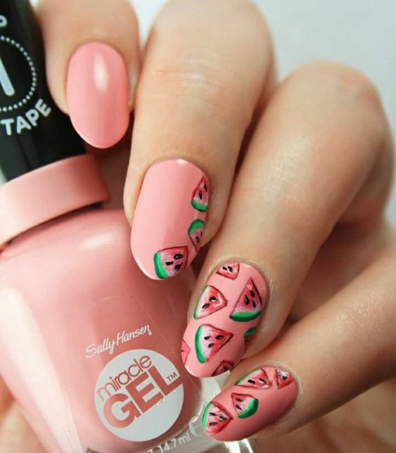 See these watermelon nails, watermelon nail art, and fruit nails 