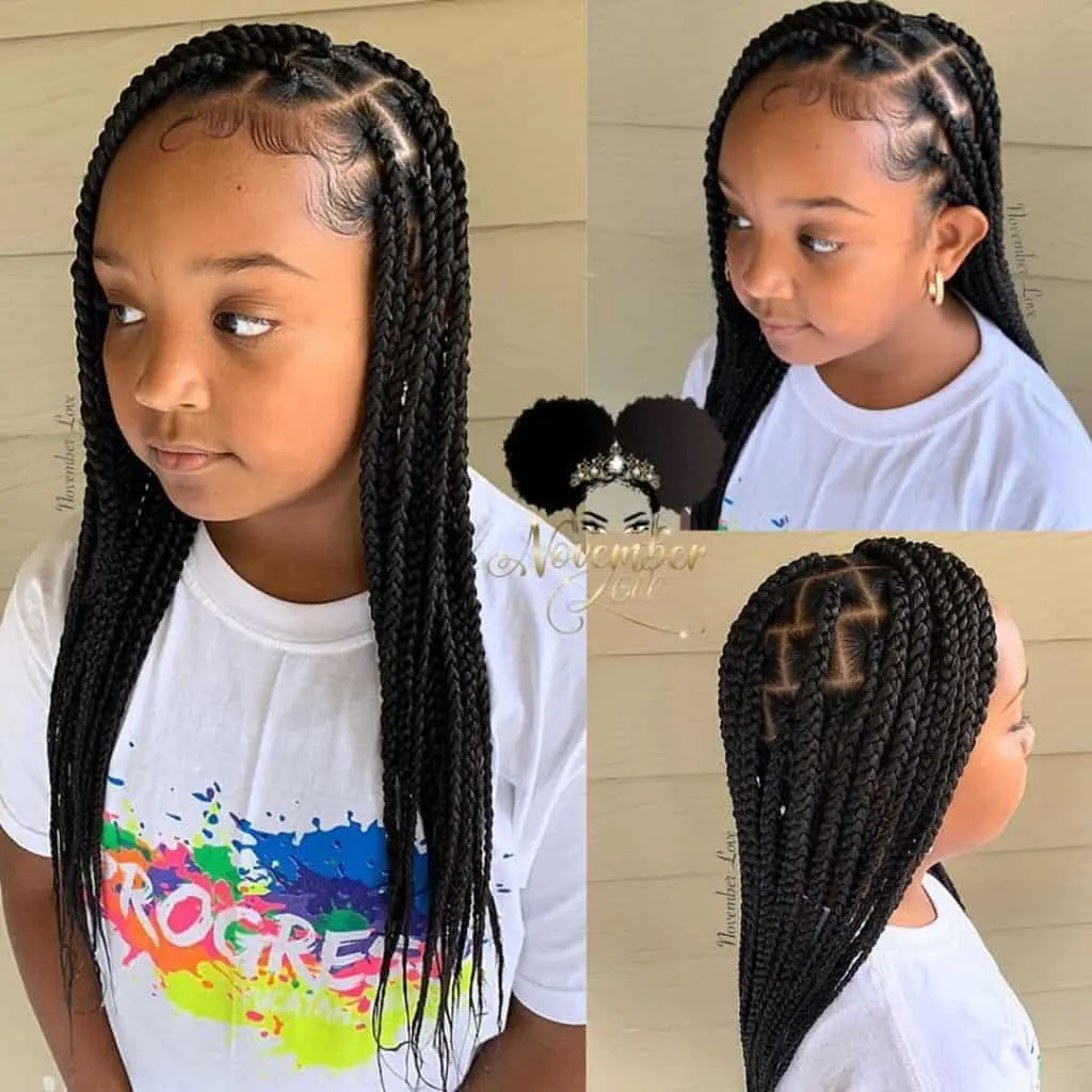 knotless braids for kids