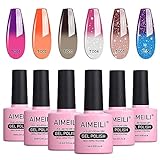 AIMEILI Soak Off UV LED Temperature Colour Changing Chameleon Gel Nail Polish Multicolour/Mix...