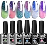 Allenbelle Colour Changing Gel Nail Polish Set Color Changing Gel Polish Set Mood Chameleon Soak Off...