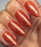 Bluesky NAIL GEL POLISH ORANGE BURNT ORANGE FINE GLITTER JQ02 Nail Gel Polish UV LED Soak Off 10ml