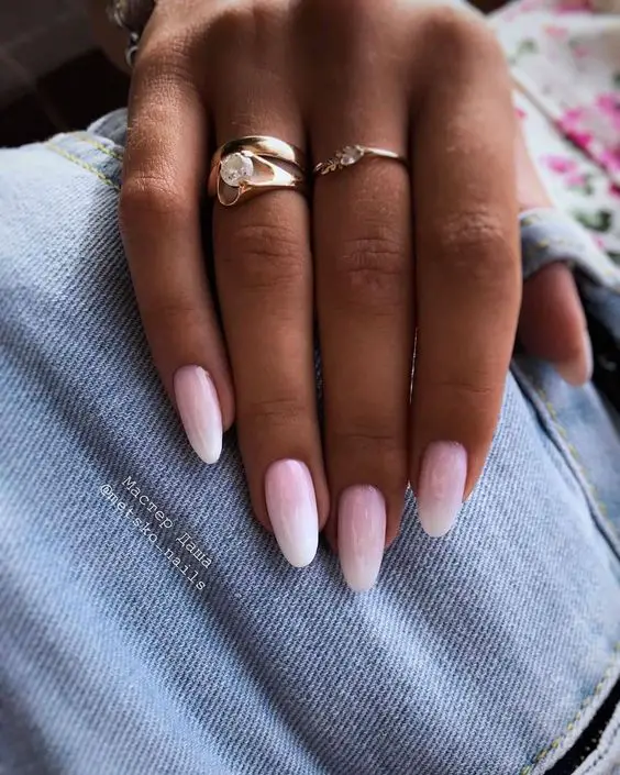 Pink ombre nails including white and pink ombre nails, pink ombre acrylic nails, and pink ombre nail designs