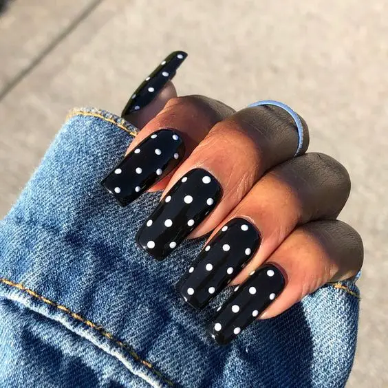 polka dot nails