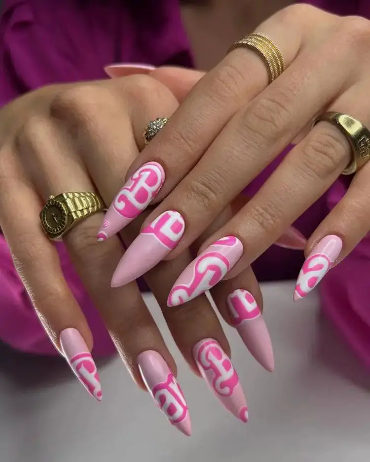 The best barbie nails for the barbiecore aesthetic