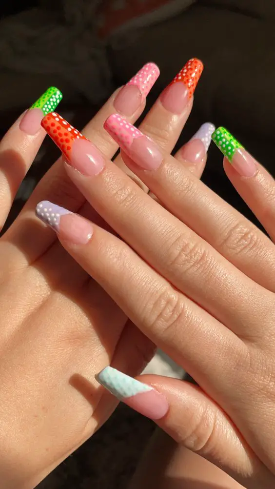 polka dot nails