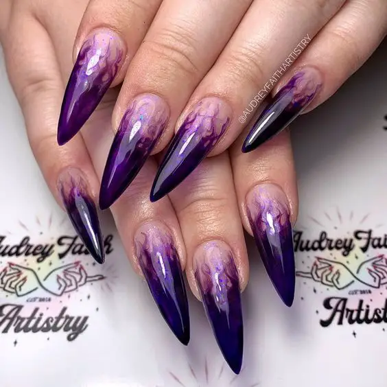 The Best Dark Purple Nails & Dark Purple Nail Designs