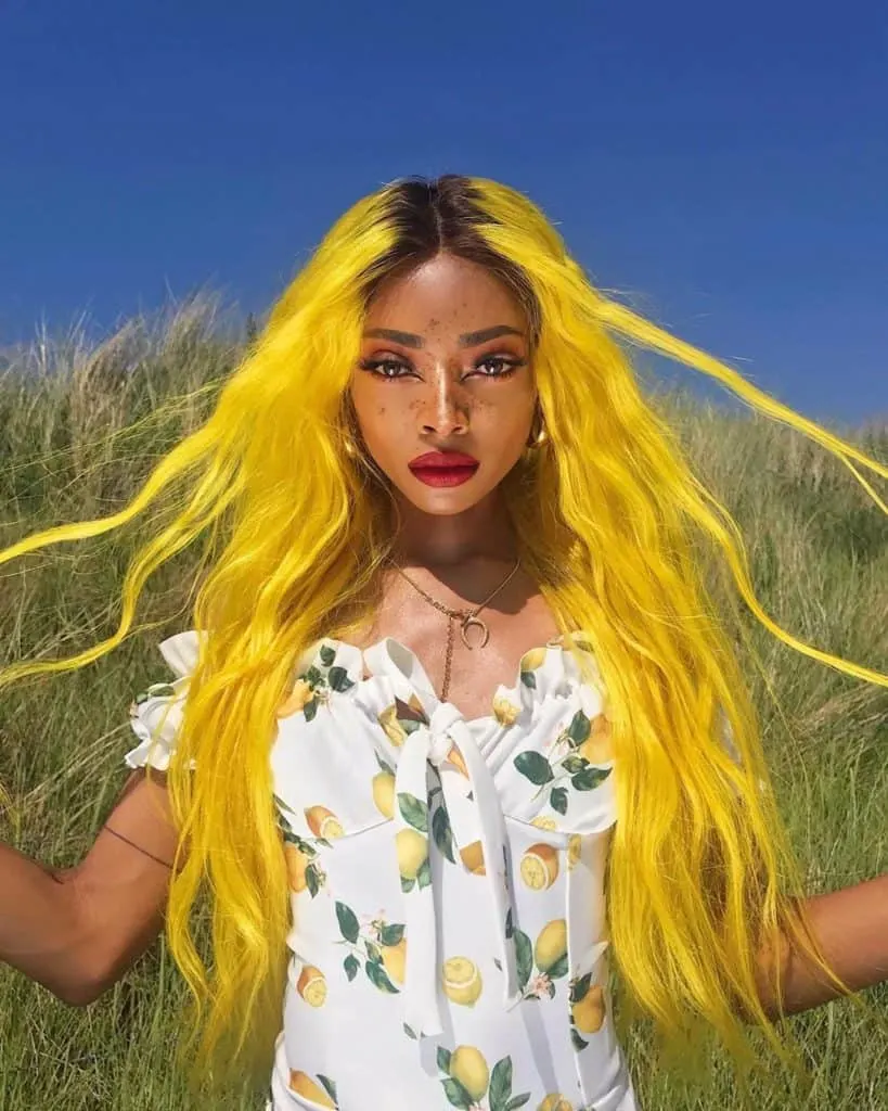 nyane lebajoa yellow hair