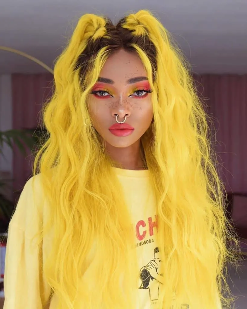 nyane lebajoa yellow hair