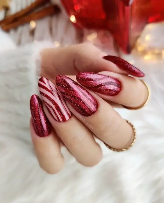 christmas acrylic nails