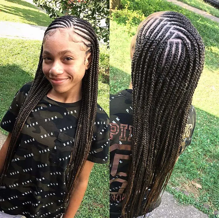 kids fulani braids