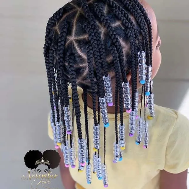 kids box braids with beads